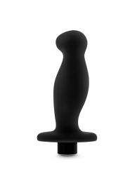 Черный анальный вибромассажёр Silicone Vibrating Prostate Massager 02 - 10,8 см. - Blush Novelties - в Нижнем Тагиле купить с доставкой