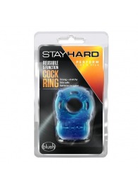 Голубое эрекционное виброкольцо Reusable 5 Function Cock Ring - Blush Novelties - в Нижнем Тагиле купить с доставкой