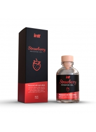 Массажный гель с ароматом клубники Strawberry - 30 мл. - INTT - купить с доставкой в Нижнем Тагиле