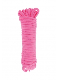 Розовая веревка для связывания Sweet Caress Rope - 10 метров - Sweet Caress - купить с доставкой в Нижнем Тагиле