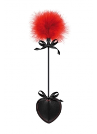 Стек с пуховкой Sweet Caress Feather Whip - 44 см. - Sweet Caress - купить с доставкой в Нижнем Тагиле
