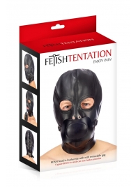 Маска-шлем с прорезями для глаз и регулируемым кляпом - Fetish Tentation - купить с доставкой в Нижнем Тагиле
