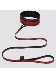 Стильный ошейник с поводком Reversible Faux Leather Collar and Lead - Fifty Shades of Grey - купить с доставкой в Нижнем Тагиле