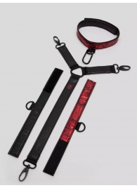 Ошейник с наручниками Reversible Faux Leather Collar and Wrist - Fifty Shades of Grey - купить с доставкой в Нижнем Тагиле