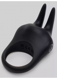 Черное эрекционное виброкольцо Sensation Rechargeable Vibrating Rabbit Love Ring - Fifty Shades of Grey - в Нижнем Тагиле купить с доставкой