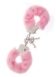 Металлические наручники с розовой меховой опушкой METAL HANDCUFF WITH PLUSH PINK - Dream Toys - купить с доставкой в Нижнем Тагиле