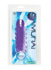 Закрытая фиолетовая насадка с пупырышками SAMURAI PENIS SLEEVE PURPLE - 14,5 см. - NMC - в Нижнем Тагиле купить с доставкой