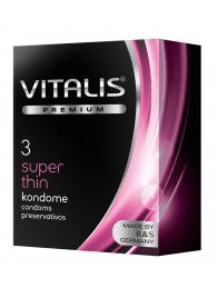 Ультратонкие презервативы VITALIS PREMIUM super thin - 3 шт. - Vitalis - купить с доставкой в Нижнем Тагиле