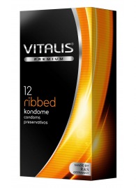 Ребристые презервативы VITALIS PREMIUM ribbed - 12 шт. - Vitalis - купить с доставкой в Нижнем Тагиле