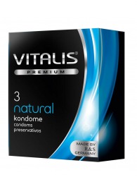 Классические презервативы VITALIS PREMIUM natural - 3 шт. - Vitalis - купить с доставкой в Нижнем Тагиле