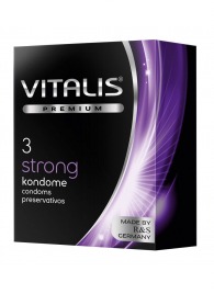 Презервативы с утолщенной стенкой VITALIS PREMIUM strong - 3 шт. - Vitalis - купить с доставкой в Нижнем Тагиле
