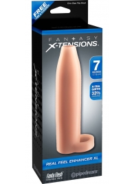 Телесная насадка Real Feel Enhancer XL - 17 см. - Pipedream - в Нижнем Тагиле купить с доставкой