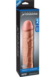 Телесная насадка Fantasy X-tensions Perfect 2  Extension - 20,3 см. - Pipedream - в Нижнем Тагиле купить с доставкой