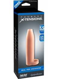 Насадка-расширитель с кольцом для подхвата мошонки Real Feel Enhancer - 14 см. - Pipedream - в Нижнем Тагиле купить с доставкой