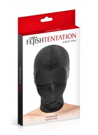 Сплошная маска-шлем с имитацией повязки для глаз - Fetish Tentation - купить с доставкой в Нижнем Тагиле