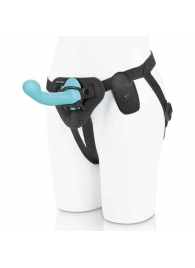 Голубая изогнутая насадка 6in Remote Control Ripple P-Spot G-Spot на черных трусиках - 16 см. - Pegasus - купить с доставкой в Нижнем Тагиле