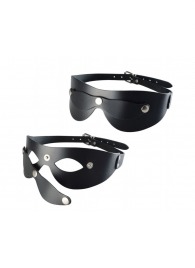 Черная кожаная маска  Новичок - Sitabella - купить с доставкой в Нижнем Тагиле