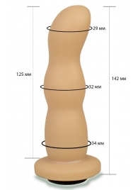 Телесная рельефная насадка Harness - 14,2 см. - LOVETOY (А-Полимер) - купить с доставкой в Нижнем Тагиле