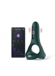 Изумрудное виброкольцо Magic Motion Rise с подхватом мошонки - Magic Motion - в Нижнем Тагиле купить с доставкой