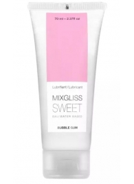 Смазка на водной основе Mixgliss Sweet с ароматом бабл-гам - 70 мл. - Mixgliss - купить с доставкой в Нижнем Тагиле