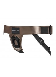 Бронзовый пояс для насадок Curious Harness - Strap-on-me - купить с доставкой в Нижнем Тагиле