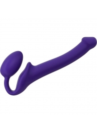 Фиолетовый безремневой страпон Silicone Bendable Strap-On - size S - Strap-on-me - купить с доставкой в Нижнем Тагиле