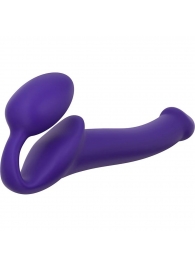 Фиолетовый безремневой страпон Silicone Bendable Strap-On - size M - Strap-on-me - купить с доставкой в Нижнем Тагиле