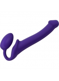 Фиолетовый безремневой страпон Silicone Bendable Strap-On - size M - Strap-on-me - купить с доставкой в Нижнем Тагиле