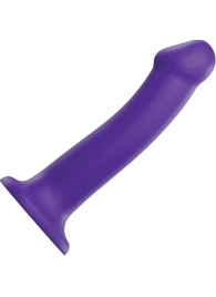 Фиолетовый фаллоимитатор-насадка Strap-On-Me Dildo Dual Density size L - 19 см. - Strap-on-me - купить с доставкой в Нижнем Тагиле