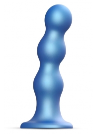 Голубая насадка Strap-On-Me Dildo Plug Balls size S - Strap-on-me - купить с доставкой в Нижнем Тагиле