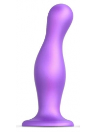 Фиолетовая насадка Strap-On-Me Dildo Plug Curvy size L - Strap-on-me - купить с доставкой в Нижнем Тагиле