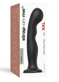 Черная насадка Strap-On-Me Dildo Plug P G size XXL - Strap-on-me - купить с доставкой в Нижнем Тагиле