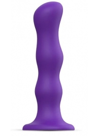 Фиолетовая насадка Strap-On-Me Dildo Geisha Balls size M - Strap-on-me - купить с доставкой в Нижнем Тагиле