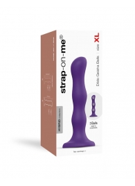 Фиолетовая насадка Strap-On-Me Dildo Geisha Balls size XL - Strap-on-me - купить с доставкой в Нижнем Тагиле