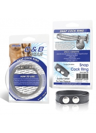 Кольцо на пенис SNAP COCK RING из искусственной кожи на клепках - BlueLine - в Нижнем Тагиле купить с доставкой