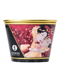 Массажная  свеча Sparkling Strawberry Wine с ароматом клубничного вина - 170 мл. - Shunga - купить с доставкой в Нижнем Тагиле