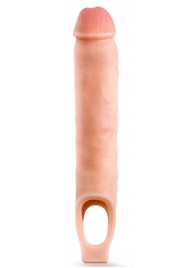 Телесная насадка-удлинитель 11.5 Inch Silicone Cock Sheath Penis Extender - 29,2 см. - Blush Novelties - в Нижнем Тагиле купить с доставкой