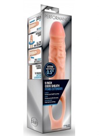 Телесная насадка на пенис 9 Inch Cock Sheath Extender - 22,2 см. - Blush Novelties - в Нижнем Тагиле купить с доставкой