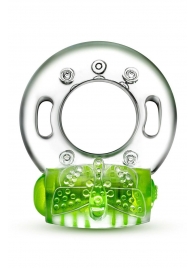 Зеленое эрекционное виброкольцо Arouser Vibrating C-Ring - Blush Novelties - в Нижнем Тагиле купить с доставкой