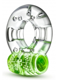 Зеленое эрекционное виброкольцо Arouser Vibrating C-Ring - Blush Novelties - в Нижнем Тагиле купить с доставкой