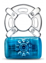 Синее эрекционное виброкольцо Pleaser Rechargeable C-Ring - Blush Novelties - в Нижнем Тагиле купить с доставкой
