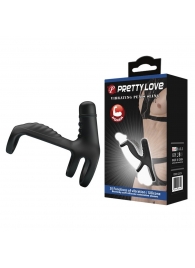 Черная вибронасадка на пенис Vibrating Penis Sling - Baile - в Нижнем Тагиле купить с доставкой