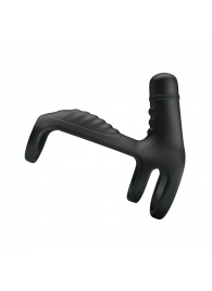 Черная вибронасадка на пенис Vibrating Penis Sling - Baile - в Нижнем Тагиле купить с доставкой