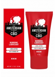Пролонгирующий лубрикант Numbing CBD from Amsterdam - 50 мл. - Shots Media BV - купить с доставкой в Нижнем Тагиле