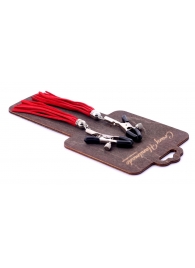 Металлические зажимы на соски с красными замшевыми кисточками - Crazy Handmade - купить с доставкой в Нижнем Тагиле