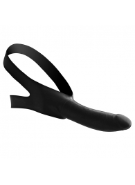 Черный кляп-страпон Masters Mini Face Fuck Strap-On - 14 см. - XR Brands - купить с доставкой в Нижнем Тагиле