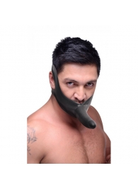 Черный кляп-страпон Masters Mini Face Fuck Strap-On - 14 см. - XR Brands - купить с доставкой в Нижнем Тагиле