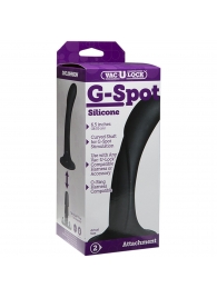 Черная изогнутая насадка Vac-U-Lock G-Spot - 16,5 см. - Doc Johnson - купить с доставкой в Нижнем Тагиле