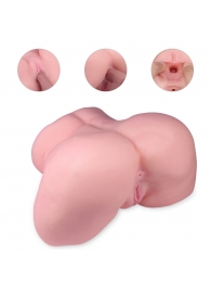 Реалистичный мастурбатор-полуторс с 2 рабочими отверстиями - S-HANDE - в Нижнем Тагиле купить с доставкой