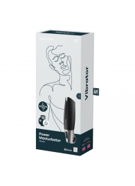 Черный мастурбатор с вибрацией Power Masturbator - Satisfyer - в Нижнем Тагиле купить с доставкой